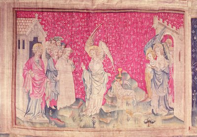 द एंजल एंड द लैंब, 51 नंबर &39;द एपोकैलिप्स ऑफ एंजर्स&39;, 1373-87 (टेपेस्ट्री) द्वारा निकोलस बातिल